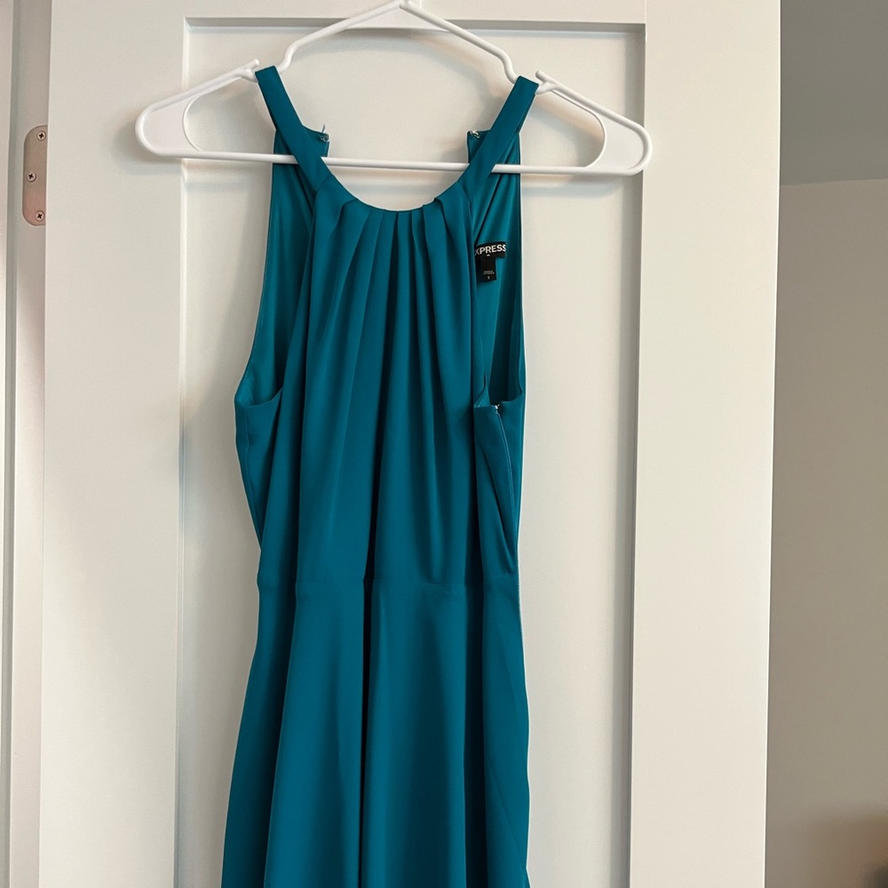 Express teal A-line dress
